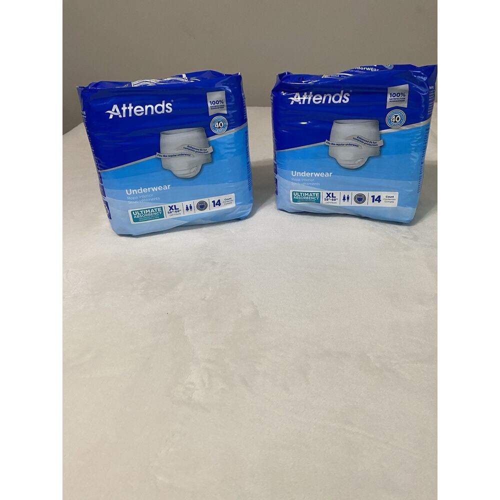 Attends Disposable Underwear X-Large 2 Packs Of 14 Count Adult Pull-Up’s